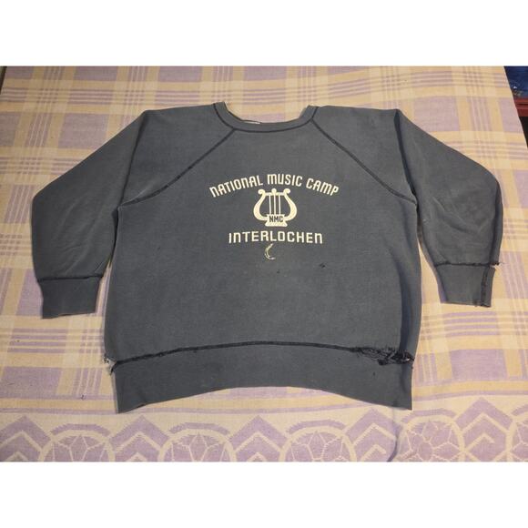 Vintage 50s 60s Interlochen National Music Camp University Crewneck Sweatshirt - Picture 1 of 14